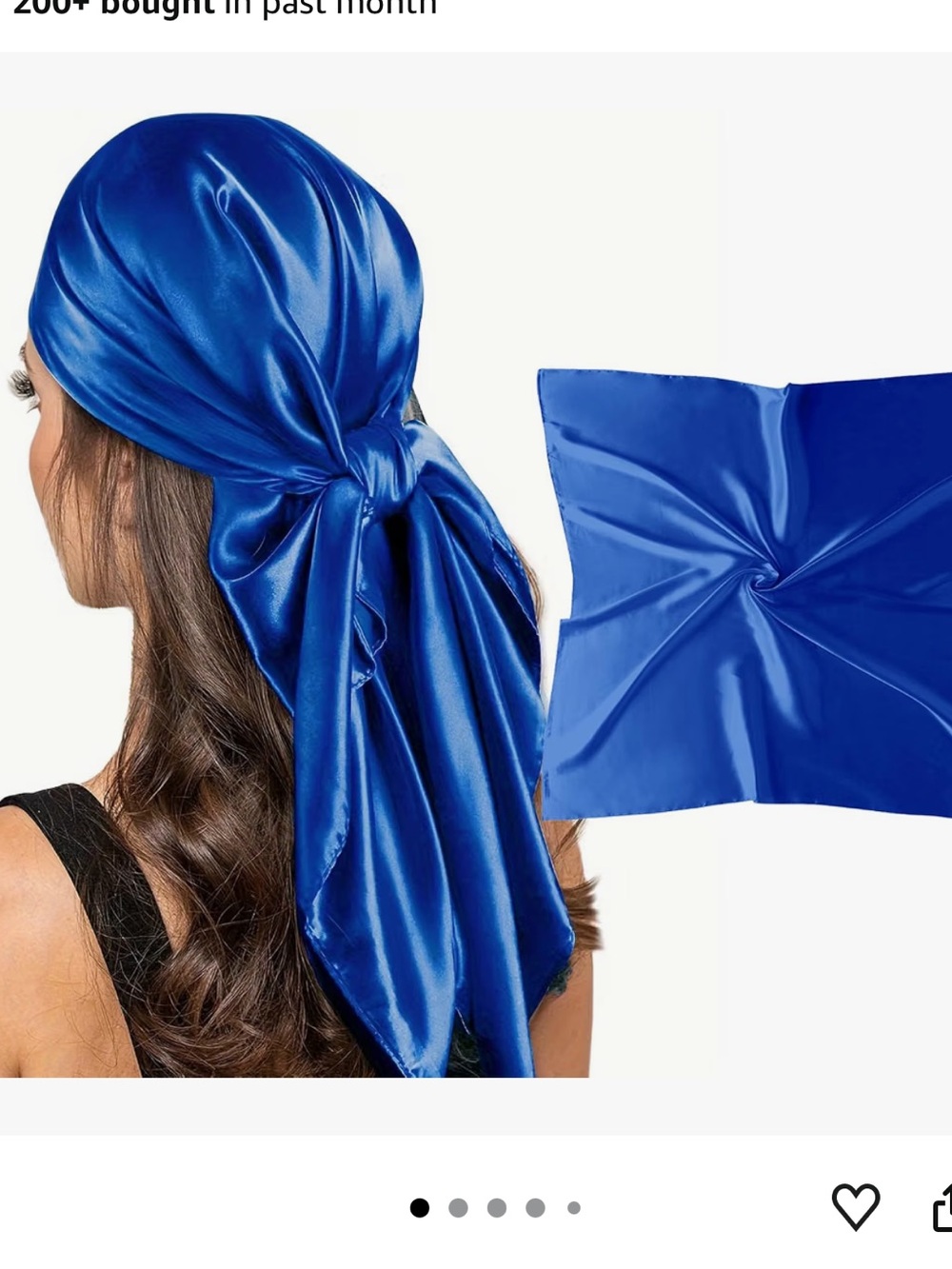 35" Square Silk Like Head Scarf